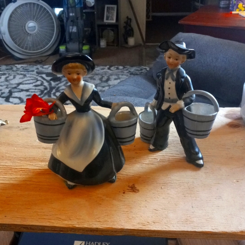 Boy and Girl Bud Vases